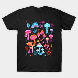 Trippy Watercolor Mushrooms T-Shirt